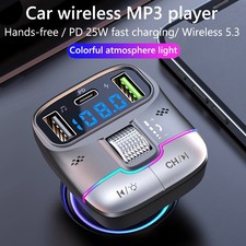 Cargador de coche carro con transmisor FM y Bluetooth para Telefonos Smart Phone