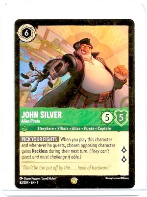 john silver lorcana card - Alien Pirate | Fabled The item may be similar but not exactly the same as the image (e.g John Silver - Ferocious Friend