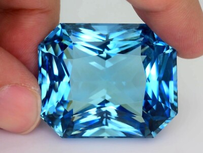 Natural GIE Certified Sky Blue Sapphire Emerald Cut Loose Gemstone 9.80 Ct
