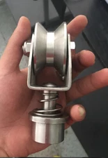 NSEE H2-2 2.28" V Groove Rolling Wheel 304 Stainless Steel Slide Gate Fence Door