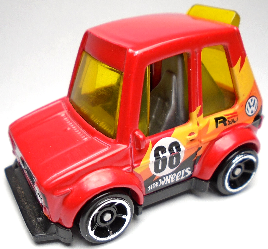 2021 HOT WHEELS TOONED VOLKSWAGEN GOLF MK1 #68 RED 1 1/4