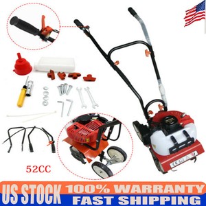 52cc 2Strok Soil Gas Mini Tiller Cultivator 6500rpm Plant Garden
