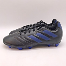 adidas Goletto VII FG J Youth 5 Soccer Cleats FV2894 Black/Blue Low Lace Up NEW