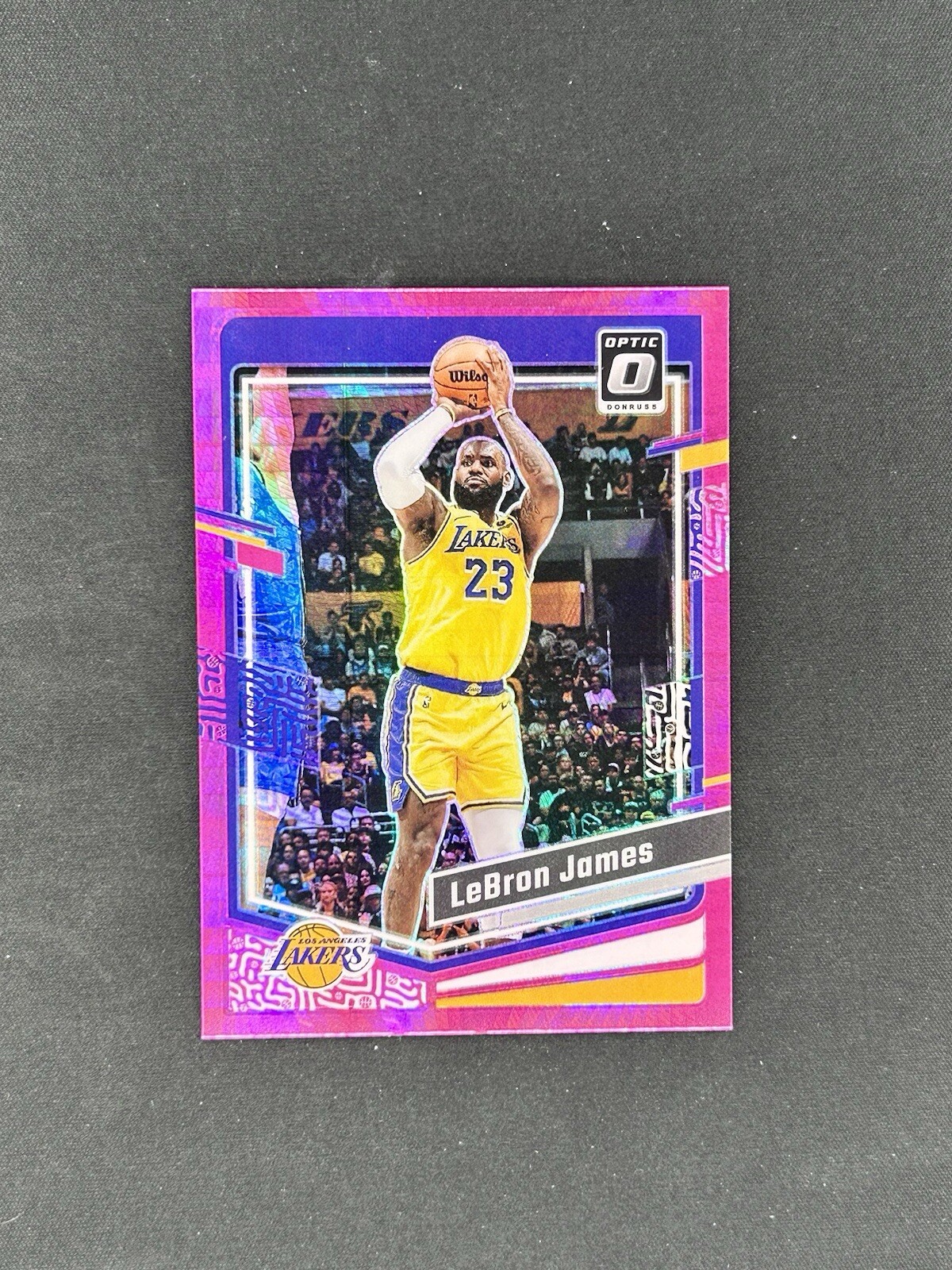 2023-24 Panini Donruss Optic Basketball LeBron James #65 Pink Hyper Prizm