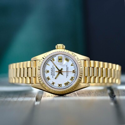 Rolex Datejust 69178 18K Solid Gold White Roman Dial President
