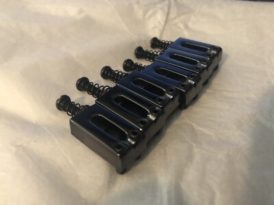 Set 6x Stück schwarz 10,5mm Stegsättel für Tele/Strat Squier Fender Gitarren