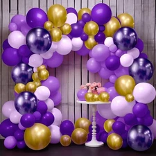 KatchOn Purple and Gold Balloon Arch Kit - Big Pack of 122 | Purple and Gold ...