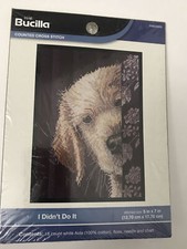 BUCILLA "I Didn't Do It" Counted Cross Stitch Kit-WM45699-Puppy New Made In USA