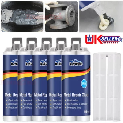 RAYHONG 3/5X Liquid Metal Filler, Metal Repair Gel Paste A&B, Metal Bonding Repair Paste