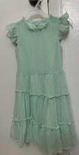 Rare Editions Girls Chiffon Ruffled Sleeve Lined Skirt Dress