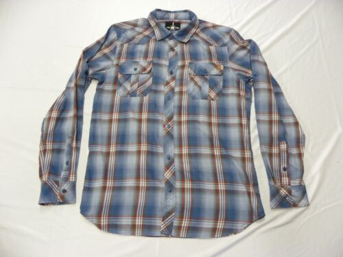 i jeans By buffalo long sleeve shirt Men's large Plaid Blue white grey red