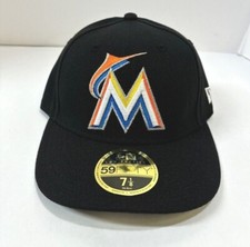 Miami Marlins NE MLB On-Field Low Profile 2017 Home Fitted Hat Black