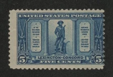 United States Scott 619 Five-cent Lexington issue Unused No Gum