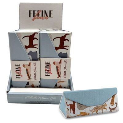 FELINE FINE CATS FALTBARE BRILLE SONNENBRILLE HÜLLE HALTER 