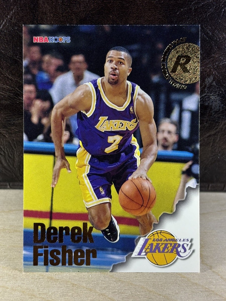 1997 NBA Hoops Derek Fisher #287 Rookie RC Los Angeles Lakers NM