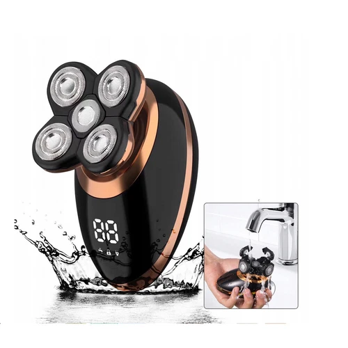 Afeitadora de cabeza eléctrica inalámbrica para hombre 5 en 1 litio recargable afeitadora calva - Imagen 3 de 13