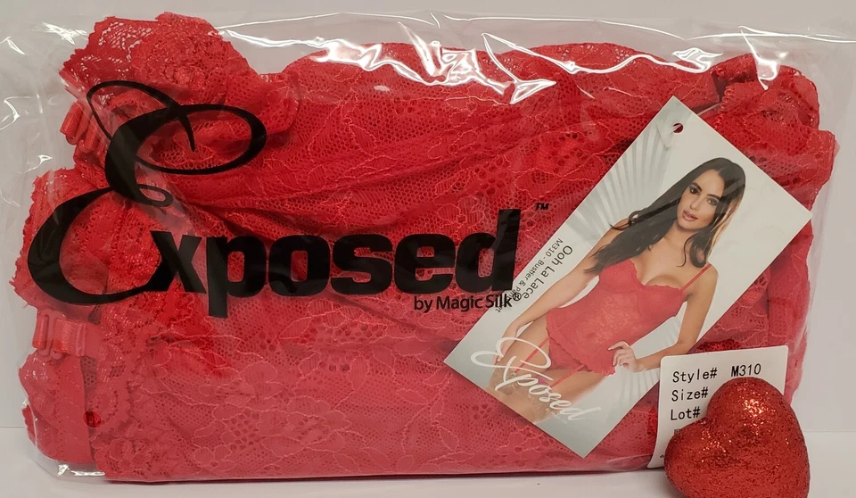 Exposed By Magic Silk Lace Bustier & Panty Set - Image 3 of 4