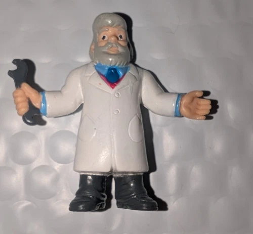 Vintage 1995 DR LIGHT MEGA MAN Nintendo PVC  Bandai Mini Fig Action Figure