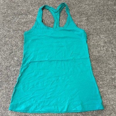 Lululemon Tank Top Womens Size 4 Teal Green Racerback Athletic Yoga Slim Fit