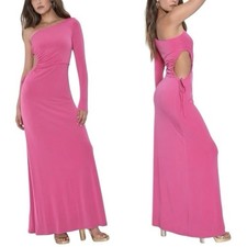 NWT Lulus Sweet Flirt Pink Long Sleeve Cutout Maxi Dress Size Large
