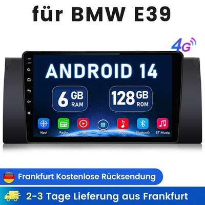 128GB 9'' Android 14 Autoradio Apple CarPlay Für BMW 5er E39 M5 GPS Navi WIFI BT