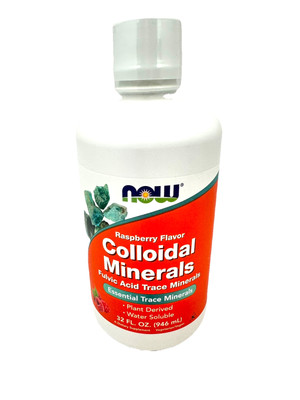 Now Colloidal Minerals - Fulvic Acid Trace Minerals Natural Raspberry 32 fl.oz