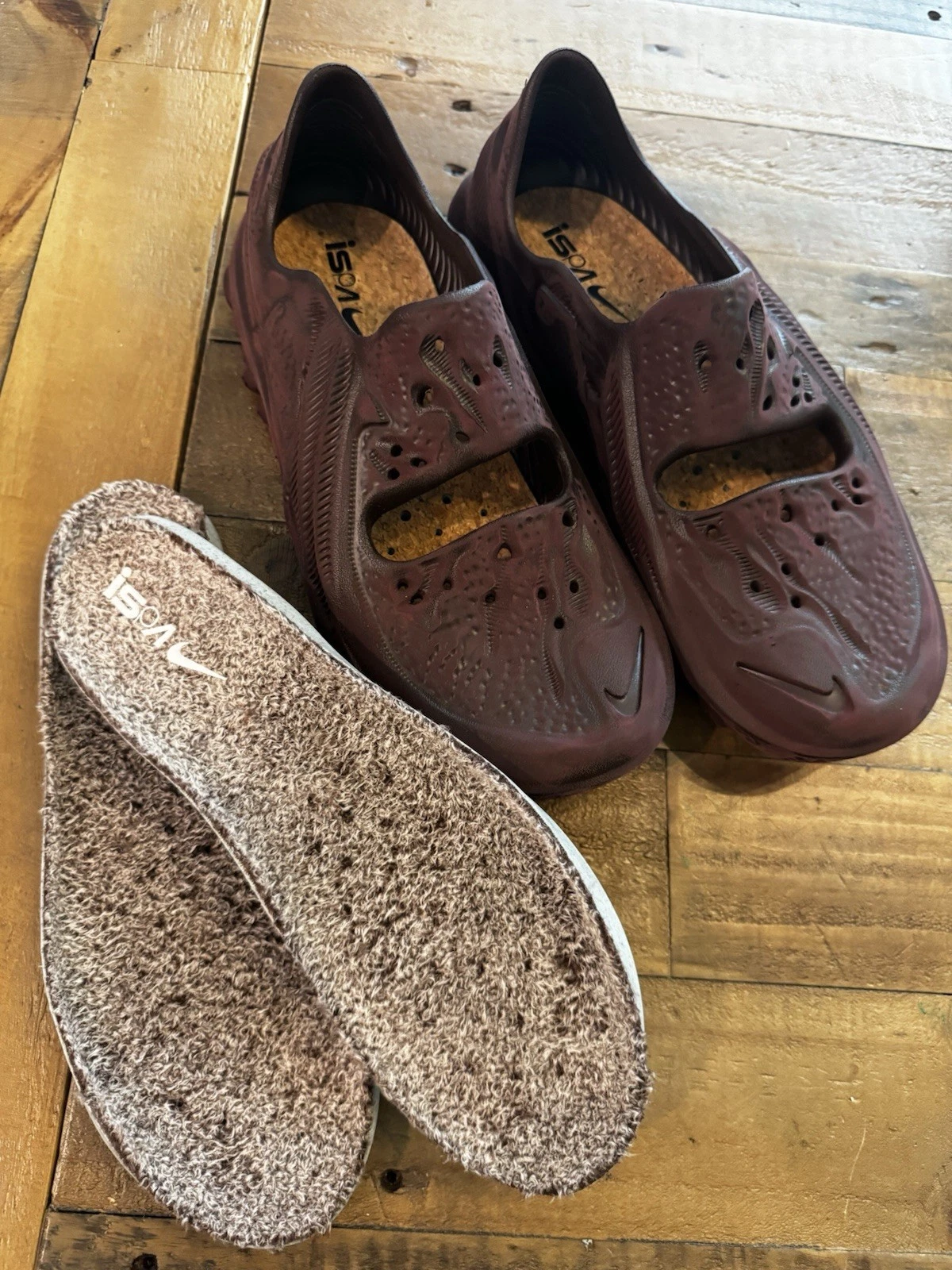 Sandali ciabatte Nike ISPA Universal Earth marroni taglia 10 o 7 DM0886 200 crocs