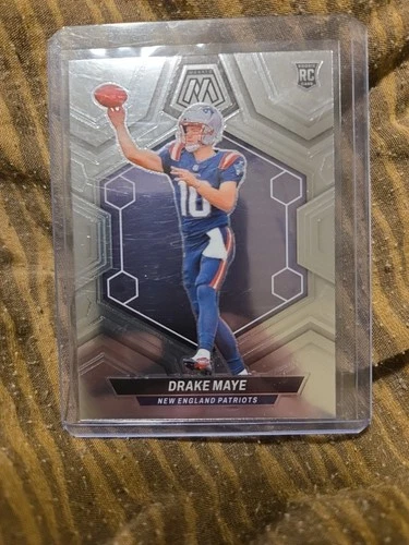 2024 Panini Mosaic Football #303 Drake Maye Rookie RC Silver Mosaic Prizm RC