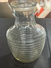 Vintage Anchor Hocking Round Juice/Ice Tea Refrigerator Bottle with Lid(SN 14-1)