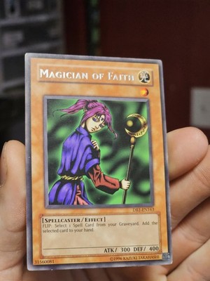 magician of faith yugioh card Yu-Gi-Oh! Magician of Faith Rare DB1-EN163 LP/MP