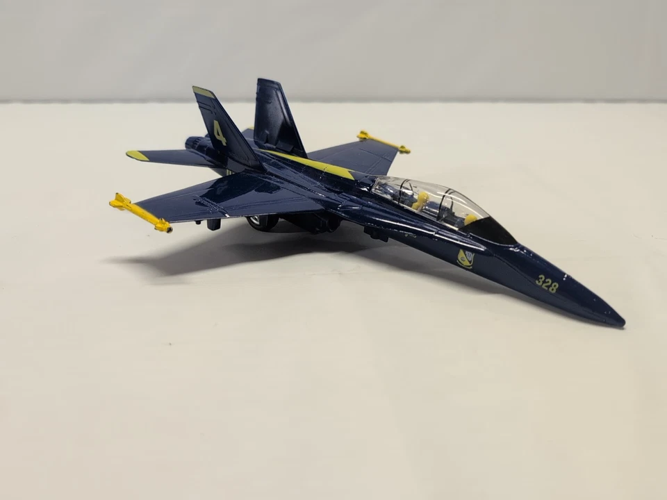 Juguete retroceso jet Blue Angles US Navy Boeing F/A-18E/F Super Hornet 9" de largo GC Foto 2 de 4