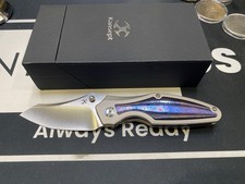 Kansept Knives Baba Yaga Folding Knife Blade Titanium/Timascus