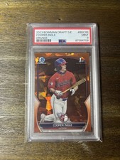 Cooper Ingle 2023 1st Bowman Draft Sapphire Orange /25 PSA 9 Guardians