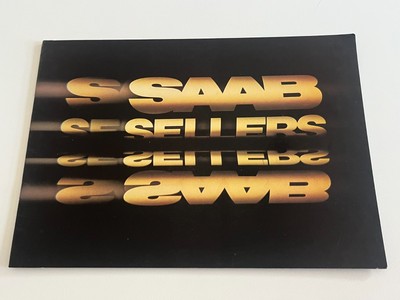 Saab Handelsware Büro Glas Straße Werbezubehör Prospekt um 1980