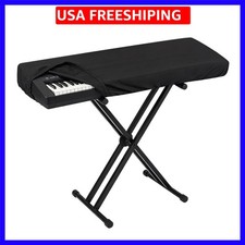 61 Keys Piano Keyboard Dust Cover With Durable Elastic Band And Rope Lock, Su...