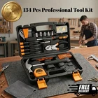 Tool Kit Set 134 Pcs Home Repair with Case DIY Hand Tools for Household & Garage