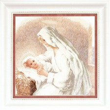 Punto croce "Madonna nella luce". Kit ricamo non stampato arte cristallo tela
