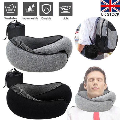 Travel Neck Pillow Memory Foam U Shape Snail Style Neck Support Head Rest Soft