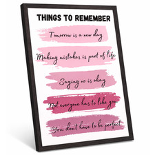 Inspirational Quotes Motivational Poster Framed 11x17 Home Office Decor Wall Art