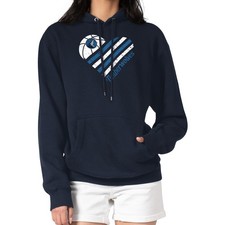Navy Timberwolves Heart Pullover Hoodie Size S-5XL Fanmade