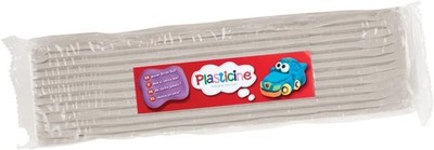 Plasticine One Colour Slab 400g - Off White, Modelling Clay for Professional