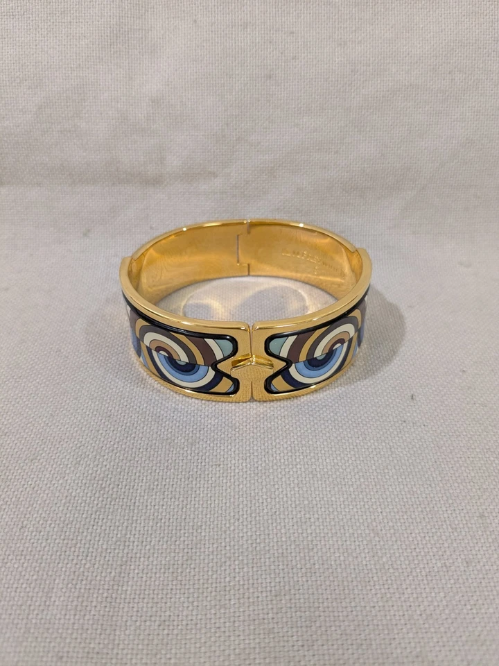 Brazalete con bisagras esmaltado Michaela Frey Wille patrón "Central Park" Foto 4 de 4