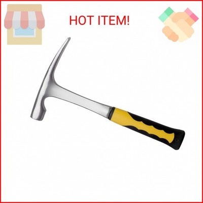 KEILEOHO 32 oz Rock Pick Hammer, Brick Hammer, 11.8 inch All Steel Geologist Ham