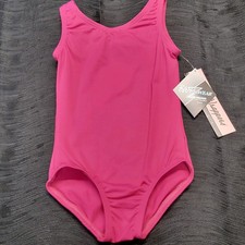 Body Wrappers Tank Leotard ProWEAR Pink Ballet Cut Scoop Neck  Back SZ 4-6C