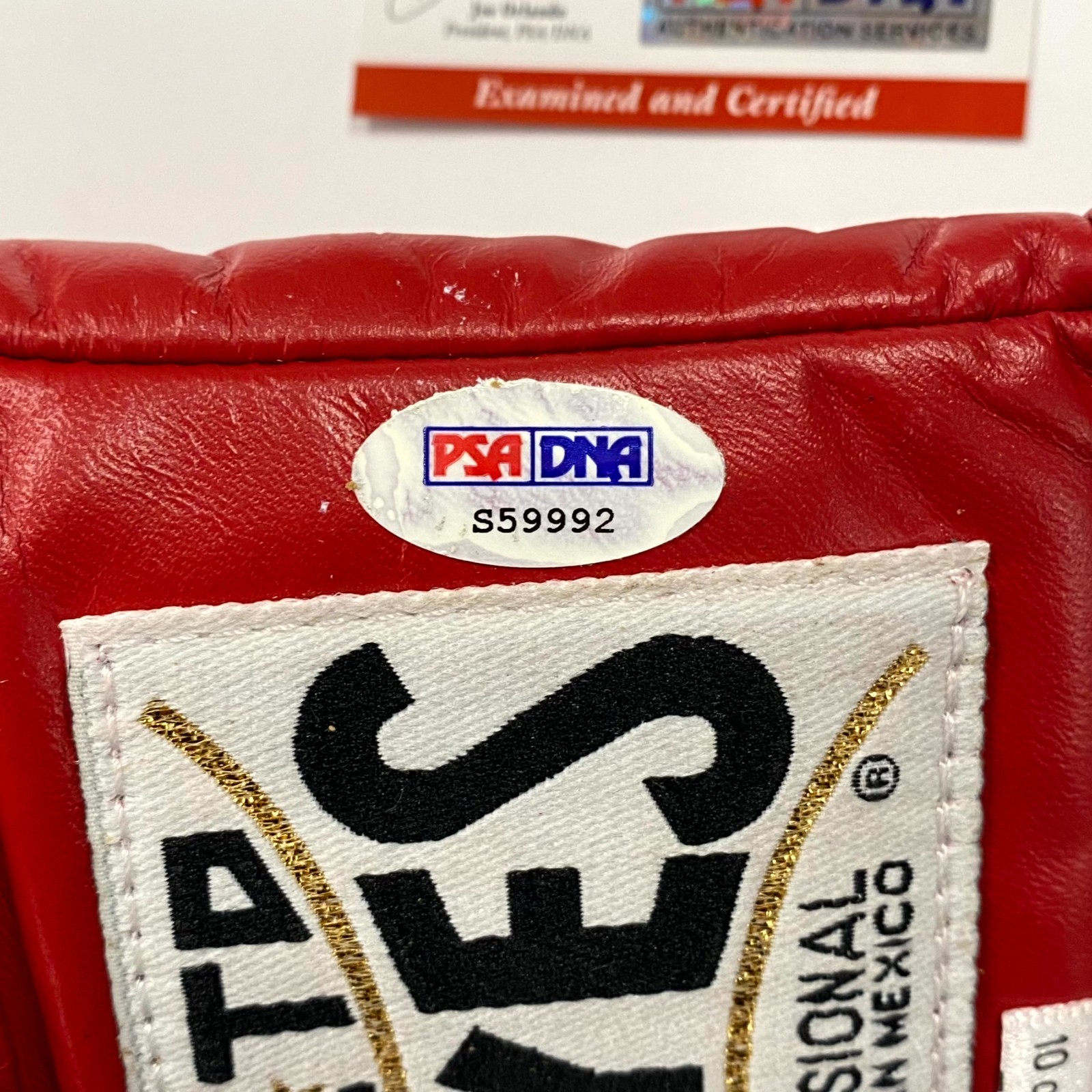 Manny Pacquiao signed "Pacman" Cleto Reyes Boxing Glove autograph ~ PSA view 3