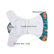 4PCS Baby Cloth Diaper Washable Reusable Stretchable Cloth Pocket Diapers W YBPG