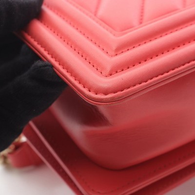 CHANEL Boy Small Chevron V Stitch Chain Shoulder Bag A67085