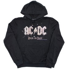 Men's AC/DC Rock Or Bust Hooded Sweatshirt Small Black