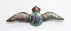 c1940s WW2 RAF ROYAL AIR FORCE SILVER & ENAMEL KC SWEETHEART BADGE BROOCH/PIN
