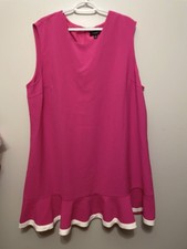 Victoria Beckham for Target pink fuchsia twill ruffle hem 3X
